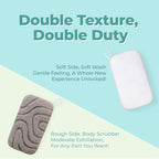 myHomeBody Dual-Texture Shower Sponge, Beauty Body Scrubber Exfoliator - Image 3