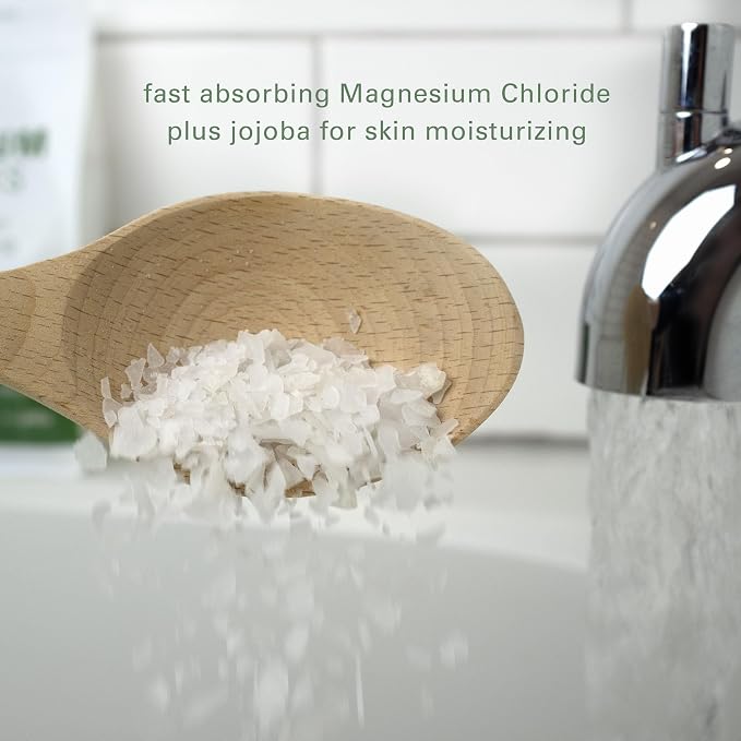 Village Naturals Therapy Muscle Magnesium Bath Flakes, Eucalyptus, Mint & - Image 8