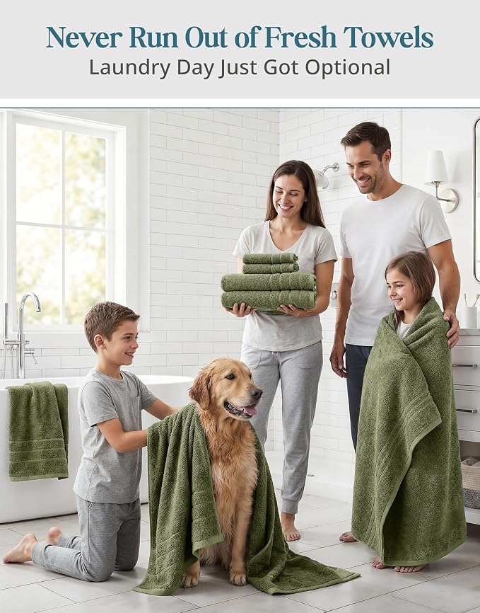 Casa Platino 100% Luxury Bath Towel Pack of 12 - Image 4