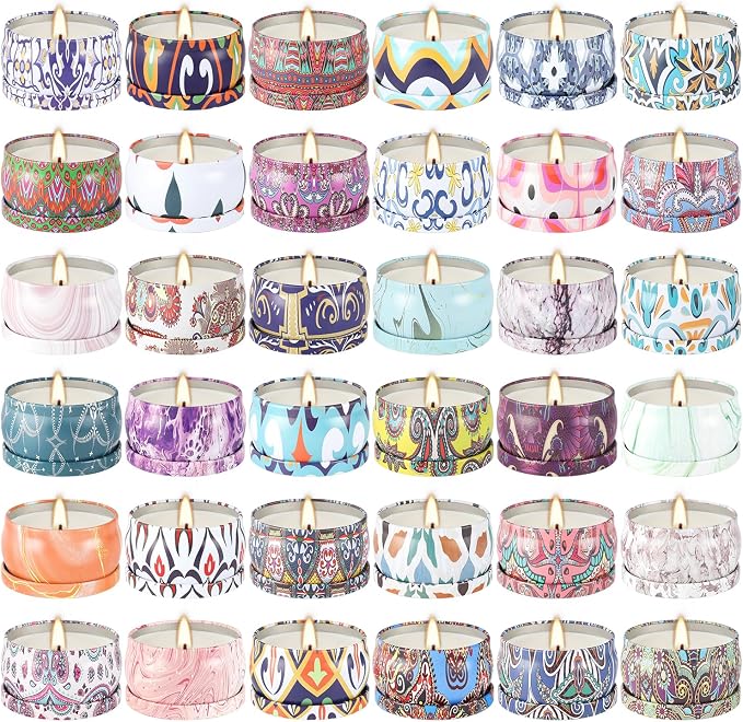 36 Pack Scented Candles Set for Home, Relaxing Stress Relief, Aromatherapy - Image 2
