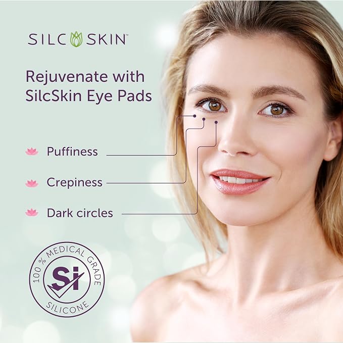 Silc Skin Silicone Eye Pads Reusable Overnight Eye Patches, Medical Grade - Image 2