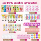 80PCS Spa Party Supplies for Girls, Include Facial Masks, Lip Balm, Hand Cream - Image 2