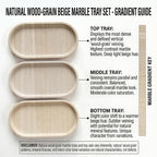 YKAJO Oval Real Marble Tray for Bathroom Kitchen Counter Stone Decorative - Image 4