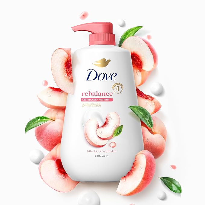 Dove Body Wash Rebalance White Peach & Rice Milk - Image 8