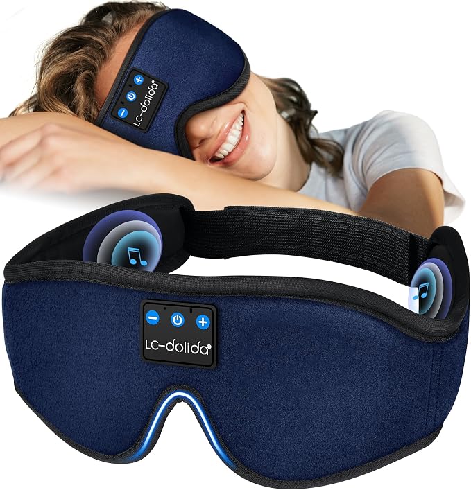 LC-dolida Sleep Headphones, Sleep Mask Bluetooth Wireless Music Eye Mask by LC-dolida