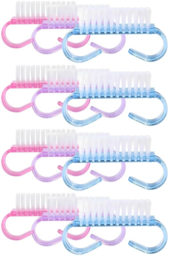 12-Pack Handle Grip Nail Brush, Fingernail Scrub Cleaning Brushes by YOFAN
