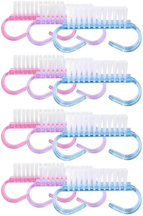 12-Pack Handle Grip Nail Brush, Fingernail Scrub Cleaning Brushes by YOFAN