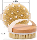 2-Pack Dry Brushing Body Brush for Lymphatic Drainage, Round Dry Exfoliating - Image 2