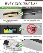 Modern Black Bathroom Vanity Light, 16.5 Inch 10W Dimmable LED Bathroom Light - Image 3