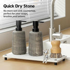 Razborci Instant Dry Sink Caddy Kitchen Sink Organizer, Quick Drying Stone Tray - Image 2
