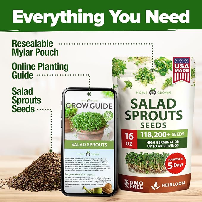 HOME GROWN Premium Sprouting Seeds Mix - Image 8