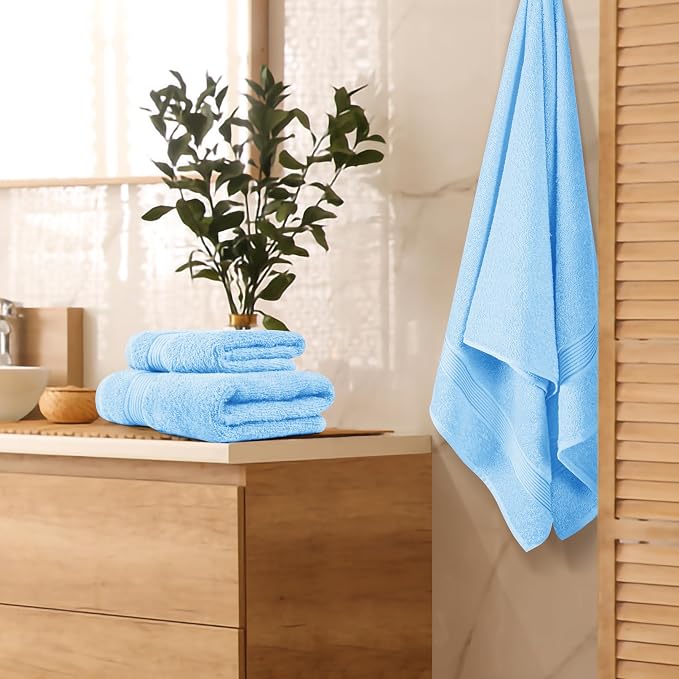Belizzi Home Ultra Soft 3 Pack Cotton Towel Set, Contains a Bath Towel 28x55 - Image 2