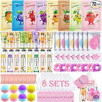 80PCS Spa Party Supplies for Girls, Include Facial Masks, Lip Balm, Hand Cream by KONEUK