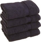 SUPERIOR Egyptian Cotton Pile Hand Towel Set of 4, Ultra Soft Luxury Towels by SUPERIOR