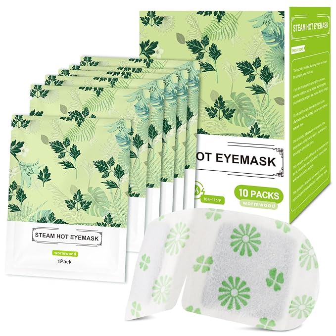 10 Packs Steam Eye Mask, Wormwood Steam Eye Masks Disposable, Self-Heating by MnswandSteamEyeMask