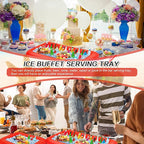 Leitee 4 Pcs Inflatable Ice Serving Bars Buffet Serving Tray Drink Cooler - Image 7