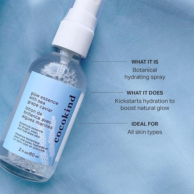 Cocokind Glow Essence with Sea Grape Caviar, Hydrating Primer and Facial Mist - Image 2
