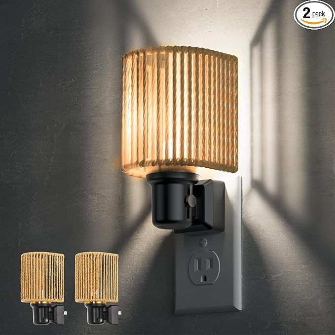 L LOHAS LED Night Lights Plug into Wall, Boho Night Light, 2 Pack, Decorative by LLOHASLED