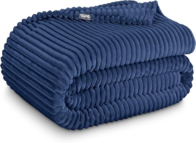 Bare Home Textured Fleece Blanket by BareHome
