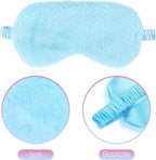 2 Pcs Plush Eye Mask Soft Sleeping Blindfold Eye Cover Comfortable Furry Faux - Image 3