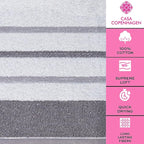 CASA COPENHAGEN White Bay 4Pcs 100% Egyptian Cotton Designer Hand Towels Gift - Image 4