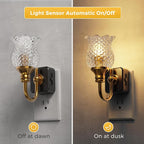 L LOHAS LED Night Lights Plug into Wall, 2 Pack 3000K Soft White LED Floral - Image 2