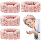 WILLBOND 4 Pack Microfiber Headbands Spa Facial Headbands Makeup Head bands by Willbond+Technology+Limited