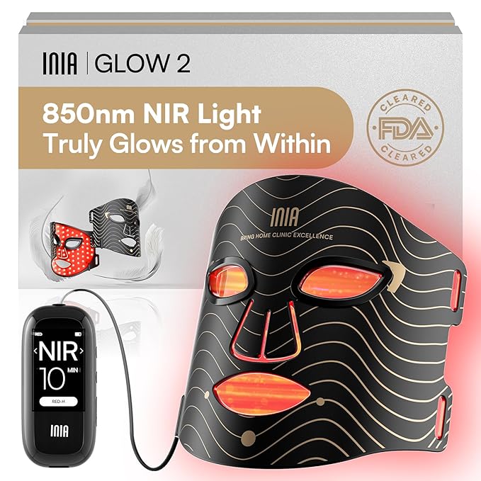 INIA Red Light Therapy Mask for Face – 4 Light Modes by INIA