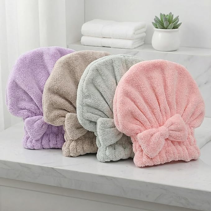Microfiber Hair Drying Cap, Super Absorbent Hair Turban by Unknown