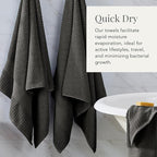 NY Loft 100% Cotton Hand Towel 6 Pack | Super Soft & Absorbent Quick-Dry Hand - Image 3