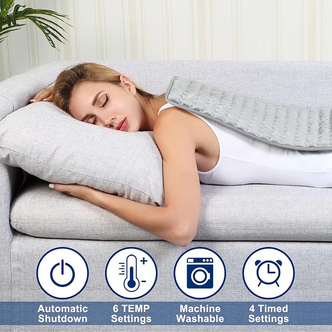 Electric Heating pad with 6 Heat Settings, Auto Shut Off, Dry Electric Heating - Image 3