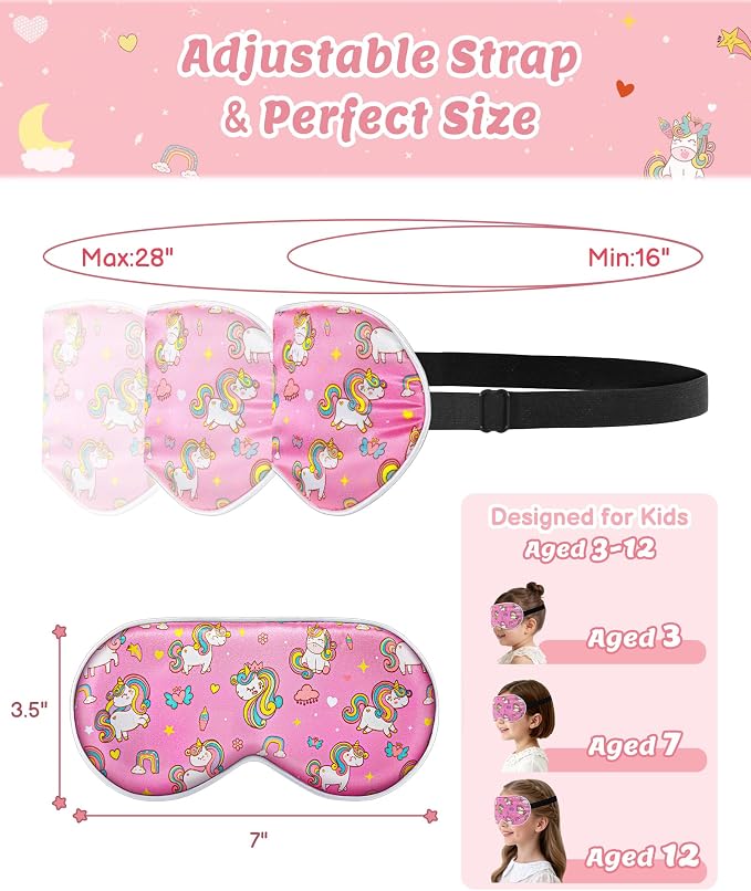 BeeVines Kids 100% Real Mulberry Silk Sleep Mask 2 Pack, Original Design Pure - Image 5