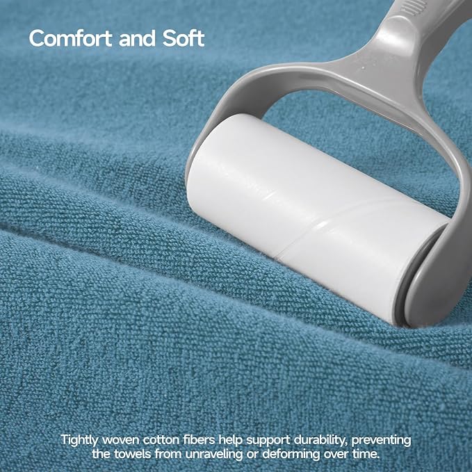 ecolook Bath Towels Set of 4, 100% Cotton, 27 x 55 Inches, Quick-Drying & - Image 5
