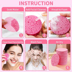 100-Count Compressed Facial Sponges, Natural Cellulose Face Sponges - Image 4