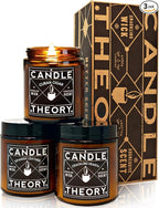 Scented Candle Gift Set of 3, 4oz Candles, Crackling Wood Wick Candled by CANDLETHEORY