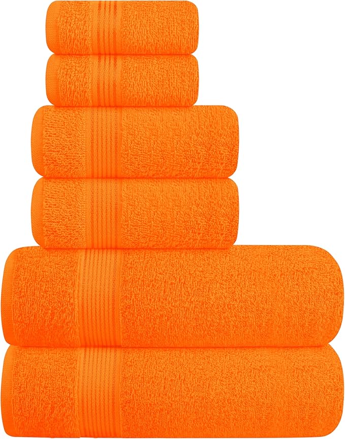 Elvana Home Ultra Soft 6 Pack Cotton Towel Set, Contains 2 Bath Towels 28x55 by Unknown