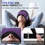 TOPOINT Sleep Mask with Bluetooth Headphones, Breathable Silk Eye Mask - Image 4