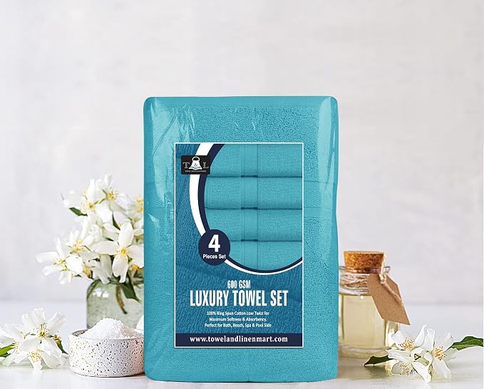 Towel and Linen Mart 4 Pieces Bath Towel Sets - Image 2