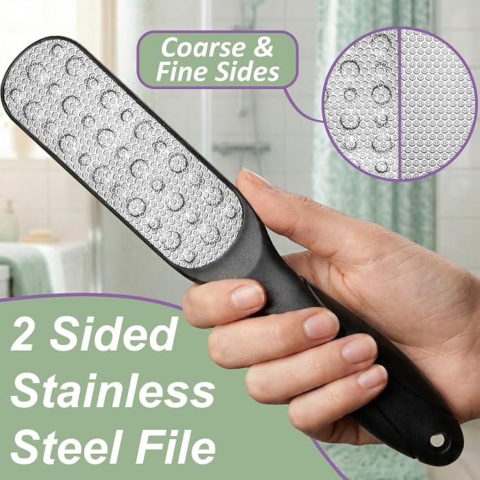 Callus Remover Gel & Double-Sided Foot File: 8 oz Extra Strength Callus Remover - Image 3