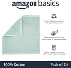 Amazon Basics Washcloth for Bathroom, 100% Cotton Extra Absorbent, Fast Drying - Image 4