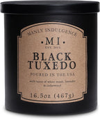 Manly Indulgence Black Tuxedo Jar Candle 16.5 oz by ManlyIndulgence