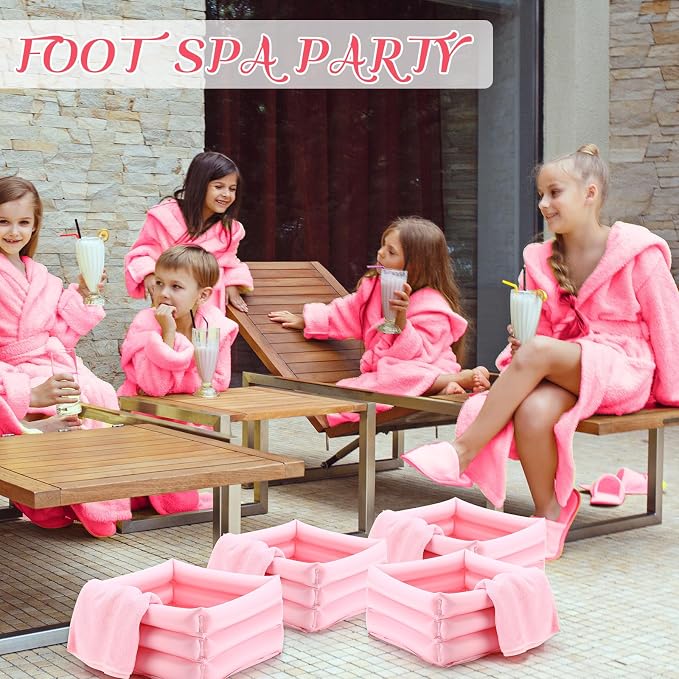 FillTouch 12 Pcs Foot Spa Kit for Girls Kids 12.5''x12.5''x8.3'' Foot Care Bath - Image 6