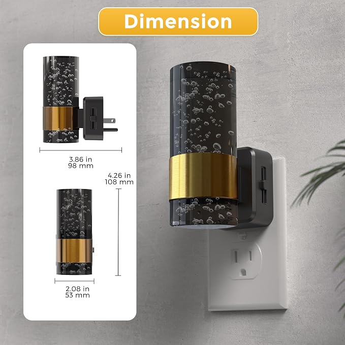 L LOHAS LED Night Lights Plug into Wall, 2 Pack Acrylic Night Light, Dimmable - Image 5