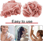 3 Pcs Washcloth Loofah Combo, 2 in 1 Bath Loofah Sponge - Image 4