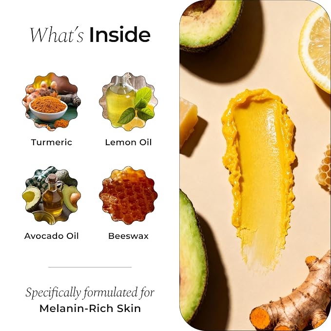 Glo Melanin All Natural Lemon and Turmeric Lip Balm - Image 4