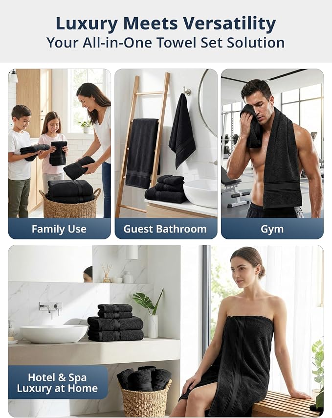 LANE LINEN Luxury Bath Towels Set - Image 5