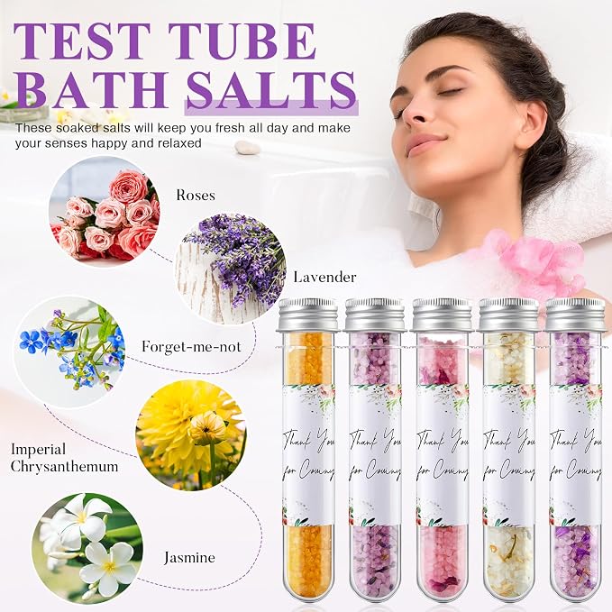 12 Pcs Aromatherapy Bath Salts Test Tube Bath Salts - Image 3