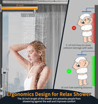 SR SUN RISE Polished Chrome Square Rainfall Shower Head and Handle Set - Image 7