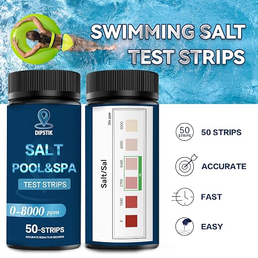 Saltwater Pool Test Strips, 0-8000 ppm, Salt Test Strips Kit - Image 5