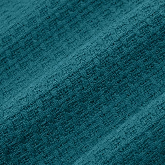 Sweet Home Collection 100% Fine Cotton Blanket Luxurious Weave Stylish Design - Image 3